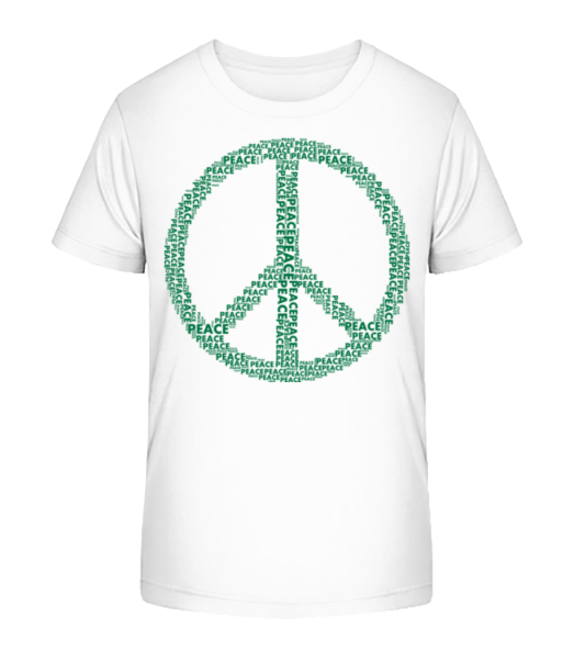 Znak míru - Detské Bio tričko Stanley Stella - Bílá - Napřed