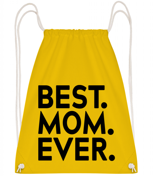 Best Mom Ever - Drawstring batoh se šňůrkami - žlutá - Napřed