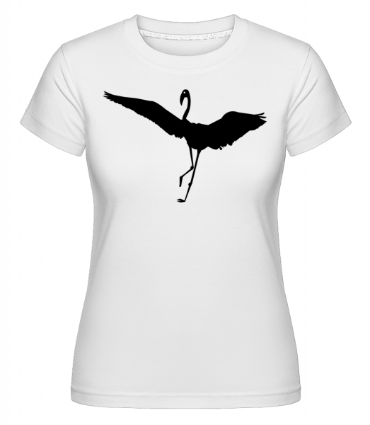 Flamingo Black -  Shirtinator tričko pro dámy - Bílá - Napřed