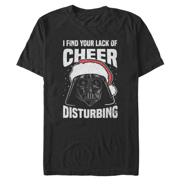 Star Wars - Darth Vader Lack of Cheer - Vánoce - Pánské Tričko - Černá - Napřed