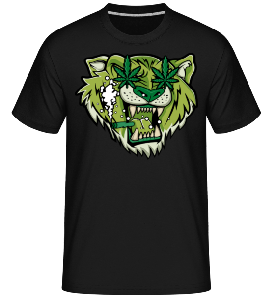 Tiger Weed -  Shirtinator tričko pro pány - Černá - Napřed