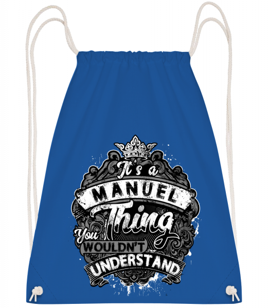 It's A Manuel Thing - Drawstring batoh se šňůrkami - Královská modrá - Napřed