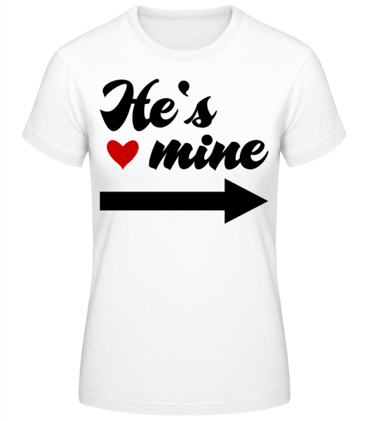 He's Mine - Basic T-Shirt - Bílá - Napřed