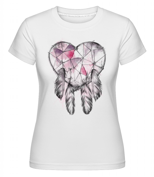 Dream Catcher Heart -  Shirtinator tričko pro dámy - Bílá - Napřed