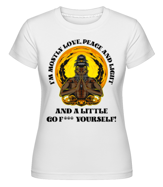 Im Mostly Peace Love And Light -  Shirtinator tričko pro dámy - Bílá - Napřed