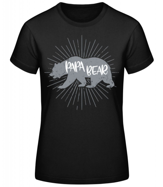 Papa Bear - Dámské basic tričko - Černá - Napřed