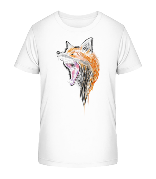 Howling Fox - Detské Bio tričko Stanley Stella - Bílá - Napřed