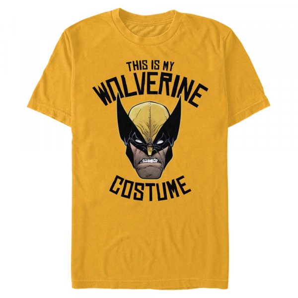 Marvel - X-Men - Wolverine is Costume - Halloween - Pánské Tričko - Žlutá - Napřed