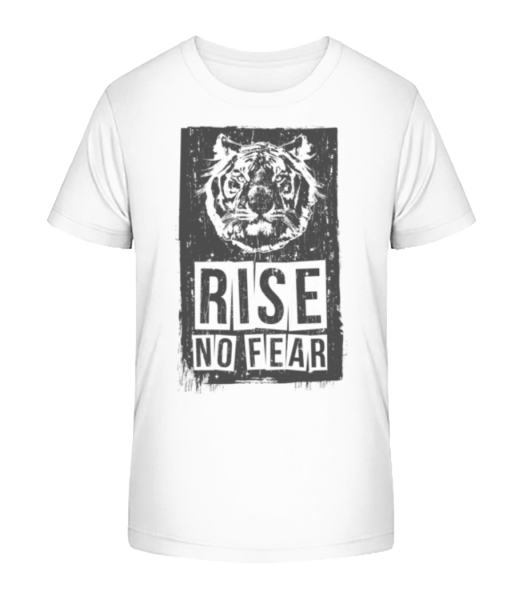Rise No Fear Tiger - Detské Bio tričko Stanley Stella - Bílá - Napřed