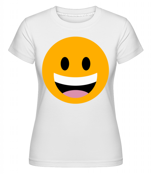 Smějící se smajlík -  Shirtinator tričko pro dámy - Bílá - Napřed