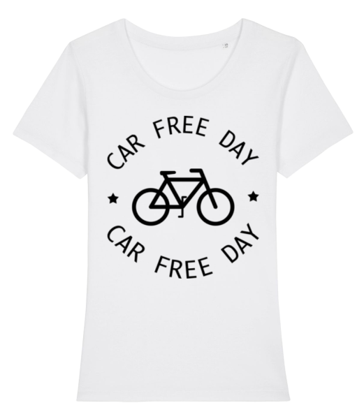 Car Free Day - Dámské bio tričko Stanley Stella - Bílá - Napřed