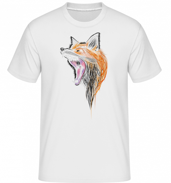 Howling Fox -  Shirtinator tričko pro pány - Bílá - Napřed