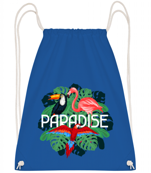 Paradise Icon - Drawstring batoh se šňůrkami - Královská modrá - Napřed