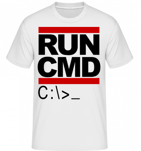 Run CMD -  Shirtinator tričko pro pány - Bílá - Napřed