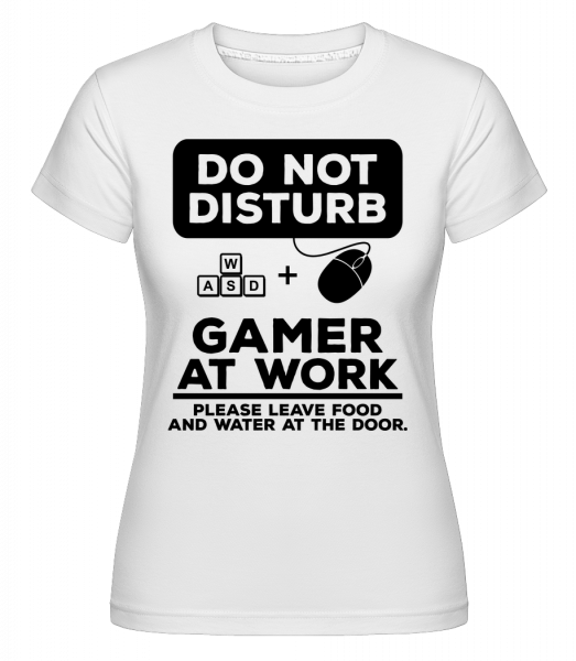 Nerušit Gamer -  Shirtinator tričko pro dámy - Bílá - Napřed