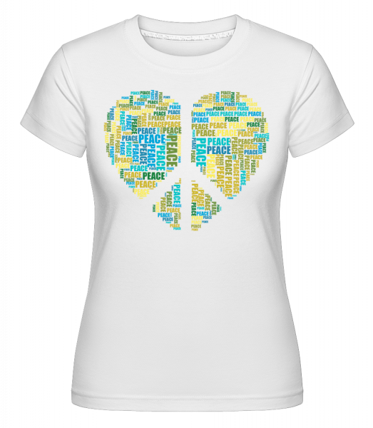 Heart Peace -  Shirtinator tričko pro dámy - Bílá - Napřed