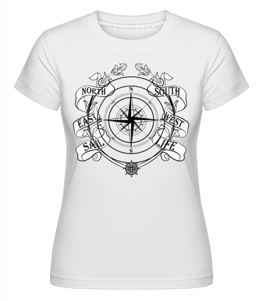 Sailing Compass -  Shirtinator tričko pro dámy - Bílá - Napřed