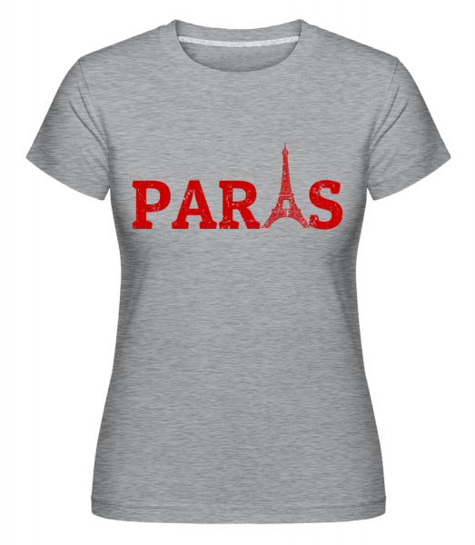 Paříž, Francie -  Shirtinator tričko pro dámy - Melírově šedá - Napřed