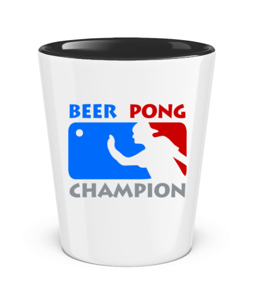 Beer Pong Champion - Panák dvoubarevný - Černobílá - Napřed