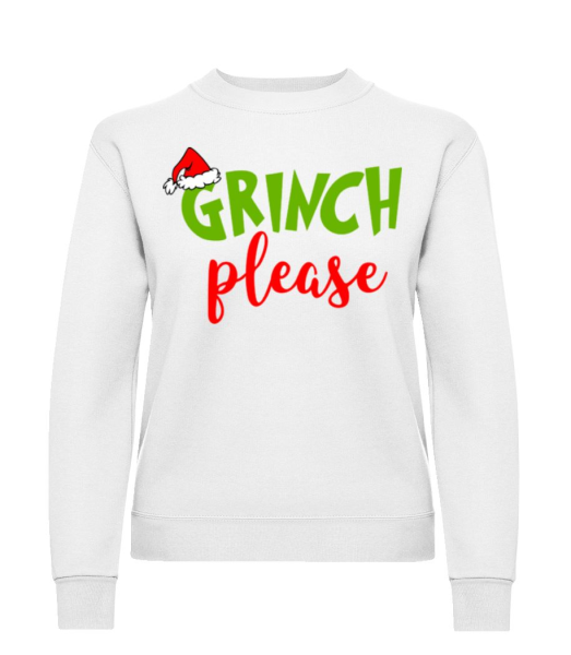 Grinch Please - Dámská mikina - Bílá - Napřed