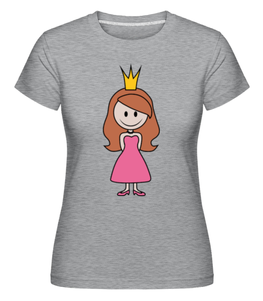 Princess Comic Pink -  Shirtinator tričko pro dámy - Melírově šedá - Napřed