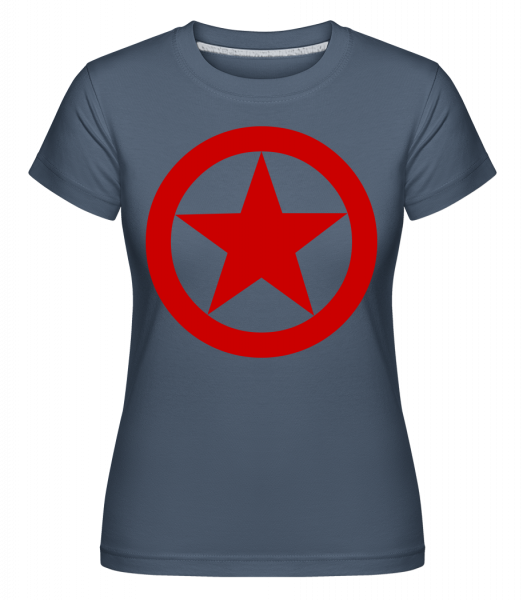 Star In Circle Logo -  Shirtinator tričko pro dámy - Džínovina - Napřed