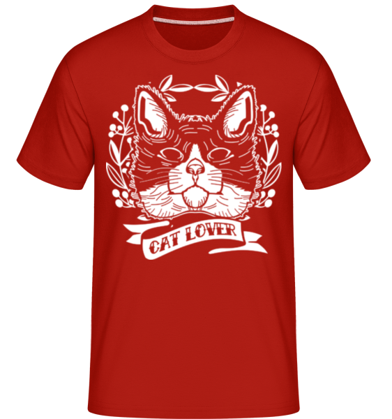 Cat Lover -  Shirtinator tričko pro pány - Červená - Napřed