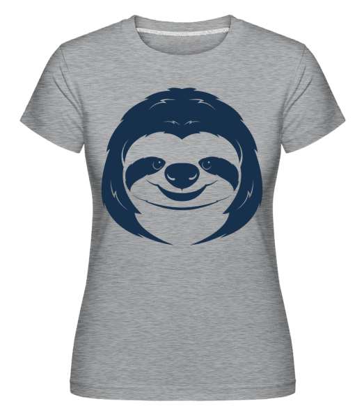 Cute Sloth Face -  Shirtinator tričko pro dámy - Melirovĕ šedá - Napřed