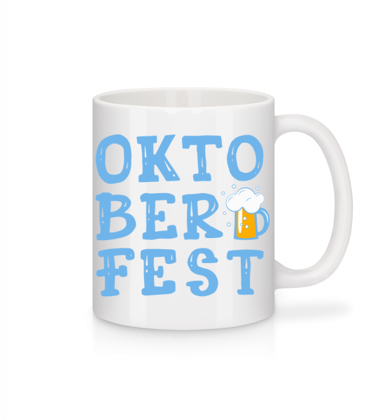 Oktoberfest - Keramický hrnek - Bílá - Napřed