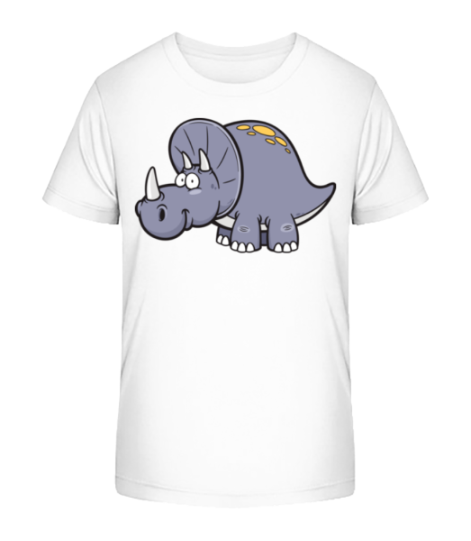 Comic Triceratops - Detské Bio tričko Stanley Stella - Bílá - Napřed