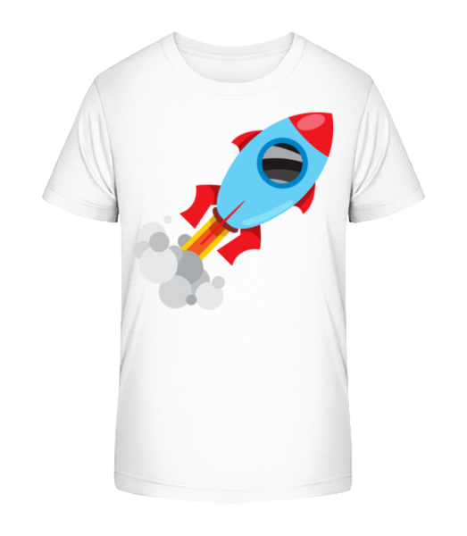 Superhero Rocket - Detské Bio tričko Stanley Stella - Bílá - Napřed