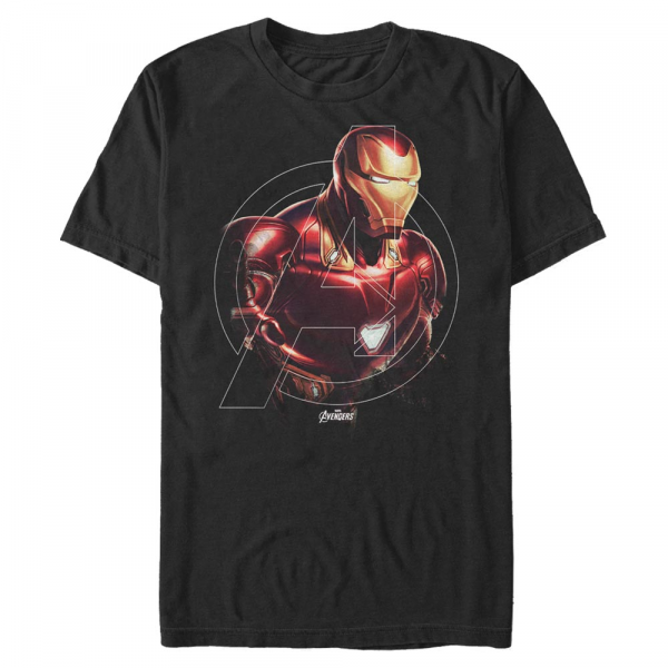 Marvel - Iron Man Iron Hero - Pánské Tričko - Černá - Napřed