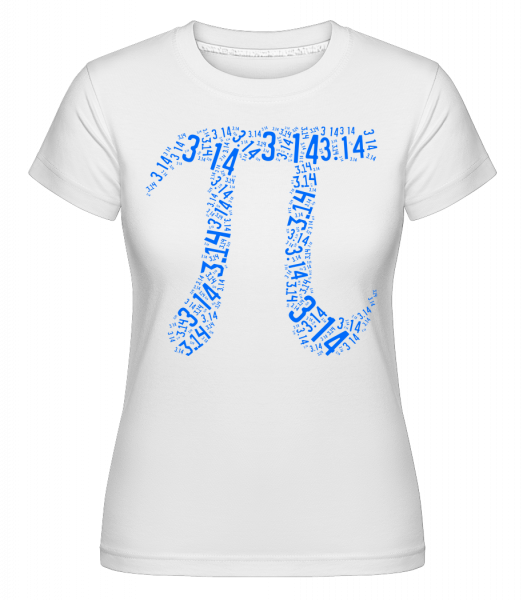 Numbers Pi -  Shirtinator tričko pro dámy - Bílá - Napřed