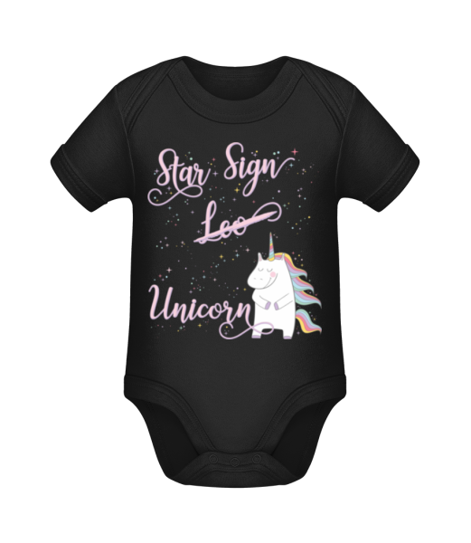Star Sign Unicorn Leo - Bio body pro děti - Černá - Napřed