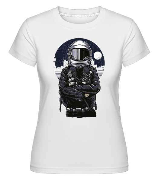 Astronaut Rebel -  Shirtinator tričko pro dámy - Bílá - Napřed