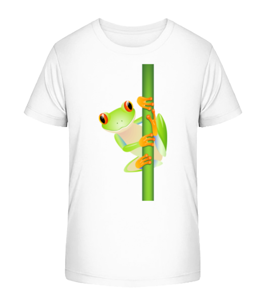 Frog On Reed - Detské Bio tričko Stanley Stella - Bílá - Napřed
