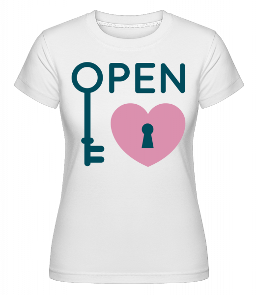Otevřené srdce -  Shirtinator tričko pro dámy - Bílá - Napřed