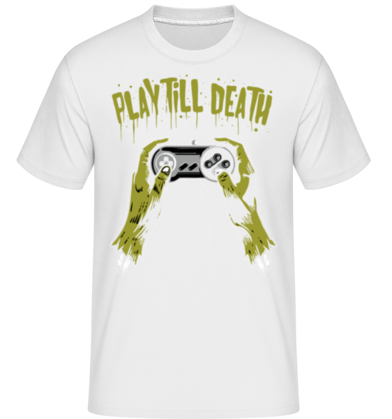 Hrát až do smrti -  Shirtinator tričko pro pány - Bílá - Napřed