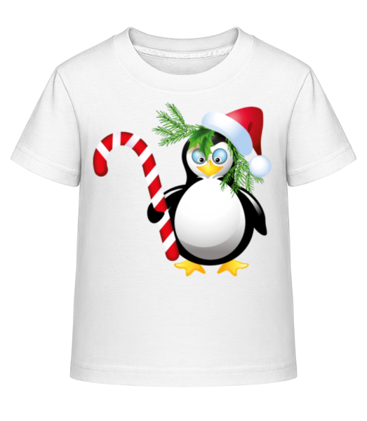 Santa Penguin - Dĕtské Shirtinator tričko - Bílá - Napřed