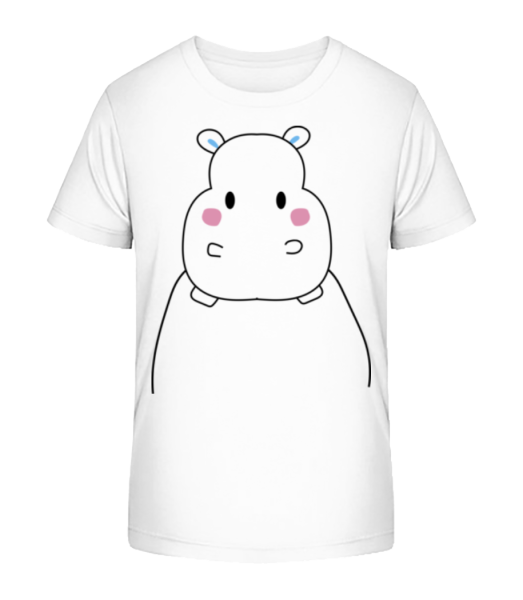 Cute Hippopotamus - Detské Bio tričko Stanley Stella - Bílá - Napřed