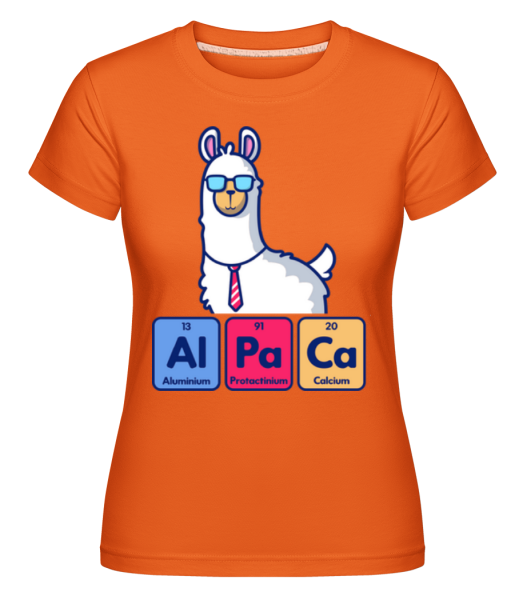 Al Pa Ca -  Shirtinator tričko pro dámy - Oranžová - Napřed