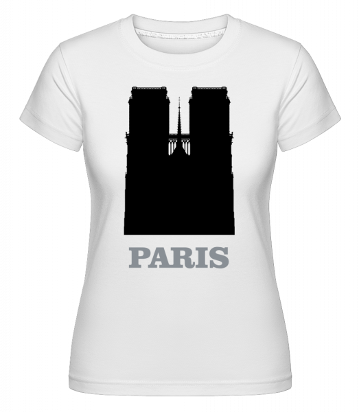 Paris Skyline -  Shirtinator tričko pro dámy - Bílá - Napřed
