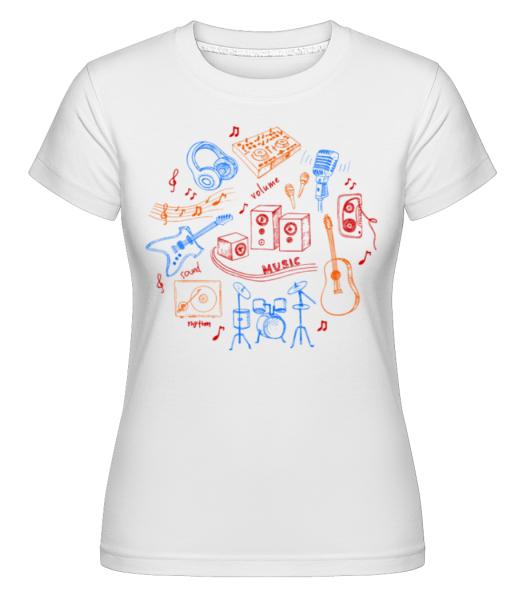 Hudební nástroje -  Shirtinator tričko pro dámy - Bílá - Napřed