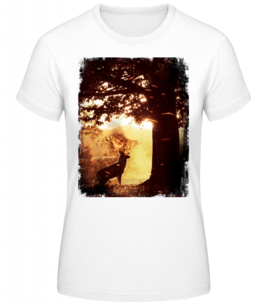 Sun Deer - Dámské basic tričko - Bílá - Napřed