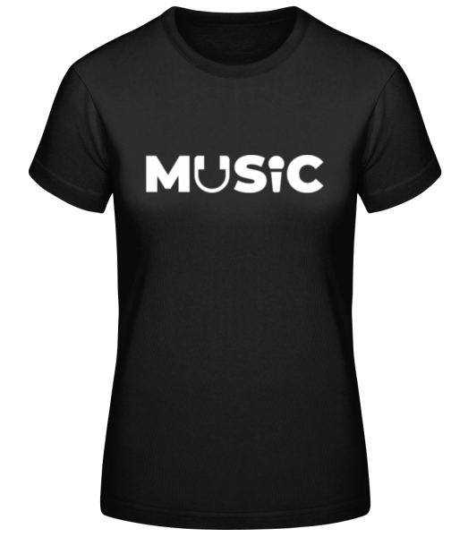 Music - Dámské basic tričko - Černá - Napřed