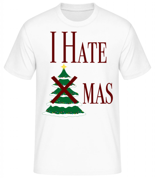 I Hate Xmas - Pánské basic tričko - Bílá - Napřed