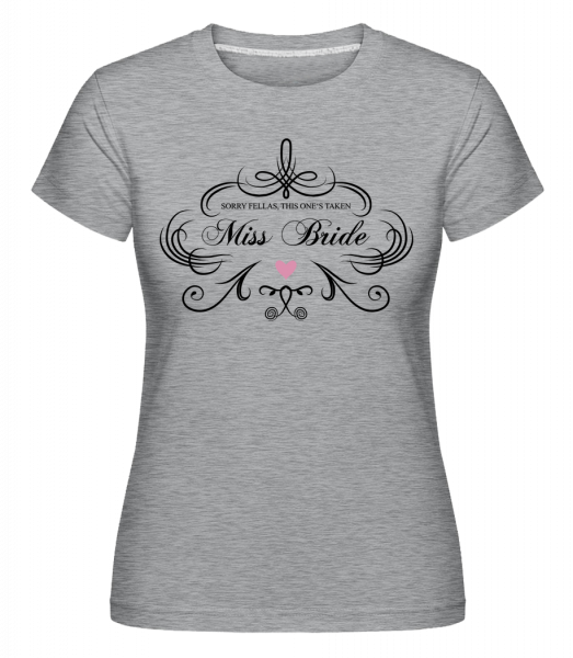 slečna Bride -  Shirtinator tričko pro dámy - Melirovĕ šedá - Napřed