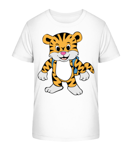 Cute Tiger se sáčkem - Detské Bio tričko Stanley Stella - Bílá - Napřed