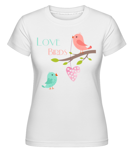 láska Ptáci -  Shirtinator tričko pro dámy - Bílá - Napřed