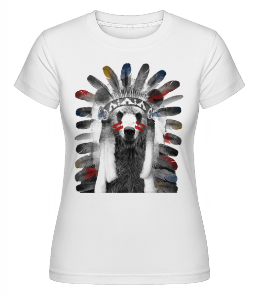 Indian Bear -  Shirtinator tričko pro dámy - Bílá - Napřed